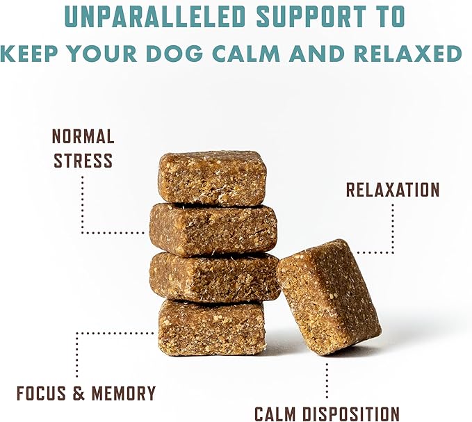 Rocco & Roxie Calming Chews for Dogs, Dog Anxiety Relief for Separation & Stress, Sleep Aid with Melatonin & Valerian for Large, Med, Small Dogs, Puppy Composure Treats, Supplements, 60ct