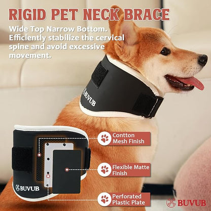 Dog Neck Brace Supports Pet's Neck with Cervical Vertebral Sprains Instability Intervertebral Disk Disease (IVDD) Collar for Dog (Wide L)