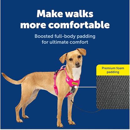 PetSafe Easy Walk Comfort No-Pull Dog Harness - Better Walk Training Harness - Full Body Padded Design - Durable Fabric - 5 Point Adjustable Fit - Everyday Leash Training - Pink - X-Small