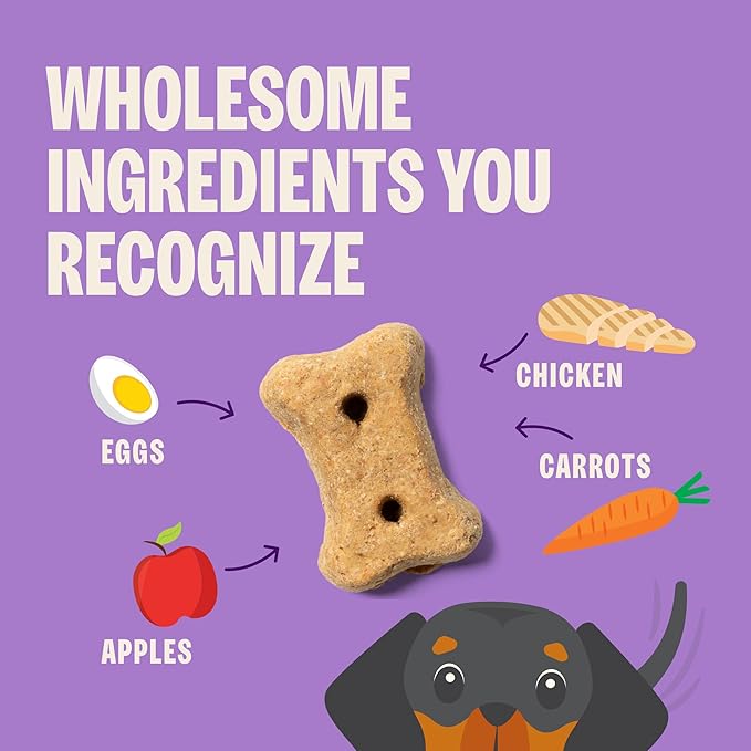 Wellness Old Mother Hubbard Classic Chick'N'Apples Dog Biscuits, Natural Training Treats, Chicken and Apple Flavor, Mini Size, 20 oz Bag