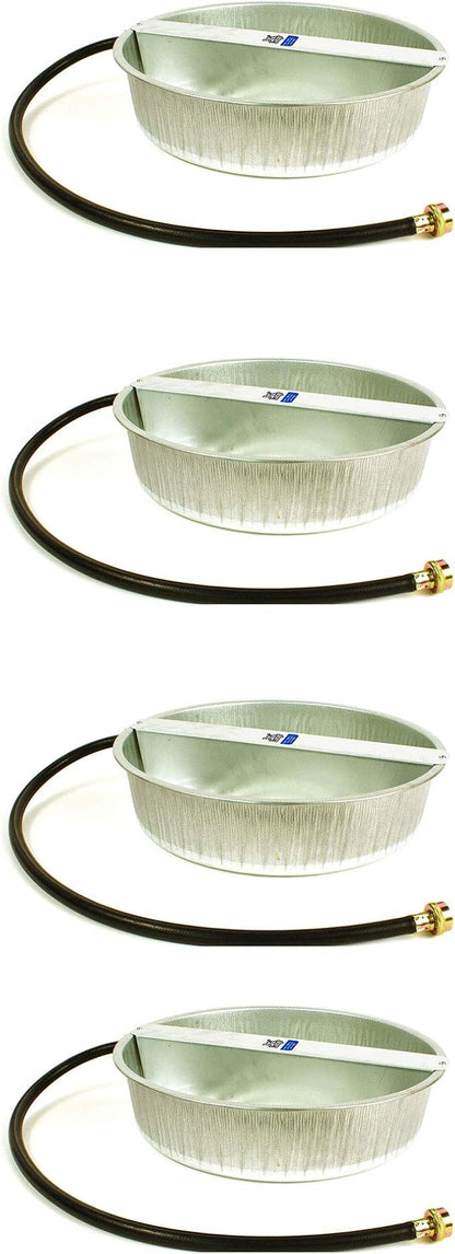 Little Giant PW13 13-Quart Capacity Rust Resistant Galvanized Steel Ever Full Pet Water Bowl Dish Attachable to Standard Hose (4 Pack)