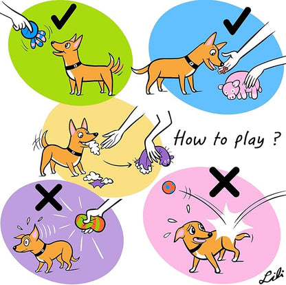 CHIWAVA 3 Pack 9" Squeaky Latex Dog Toys Standing Stick Animal Puppy Fetch Interactive Play for Small Medium Dogs