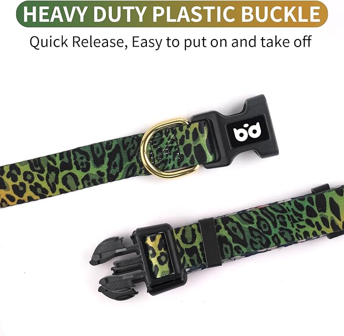 QQPETS Adjustable Soft Dog Collar: Print Flower Pink Multicolor Cute Patterns for XS Small Medium Large Pet Girl Boy Puppy Walking Running Training