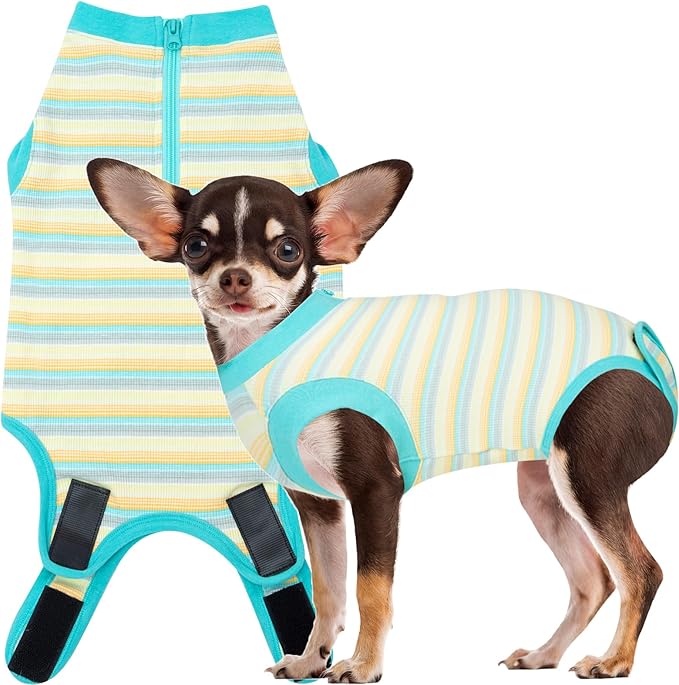 Recovery Suit for Dogs,Dog Cone Alternative Zipper Surgery Suit Female Spay,Soft Dog Surgery Suit for Anti Licking,Breathable Surgical Suit for Dogs Female Spay