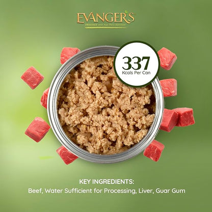 Evanger's Heritage Classic Beef Dog Food – 12 Count, 12.5 oz Each – Grain & Gluten Free, Single-Source Protein – Kosher Qualified & Endorsed by Chicago Rabbinical Council