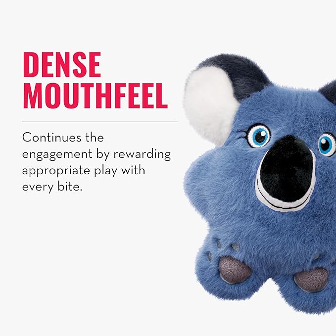KONG Snuzzles Dog Toy, Plush Squeaker, Crinkle Sounds, Soft Durable Indoor Play (Koala, Medium)