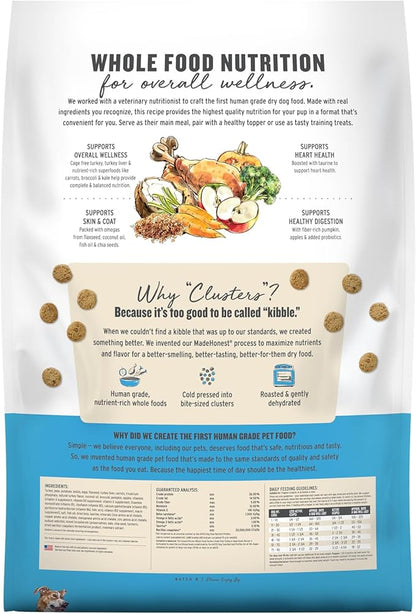 The Honest Kitchen Whole Food Clusters Grain Free Turkey Dry Dog Food, 20 lb Bag