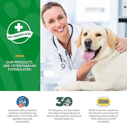 NaturVet Advanced Probiotics & Enzymes, PB6 Dog Soft Chews to Help Sensitive Stomachs and Digestive Issues, Hickory Smoked Bacon Flavored Pet Supplement for Dogs Over 6 Weeks, 70 Count Jar