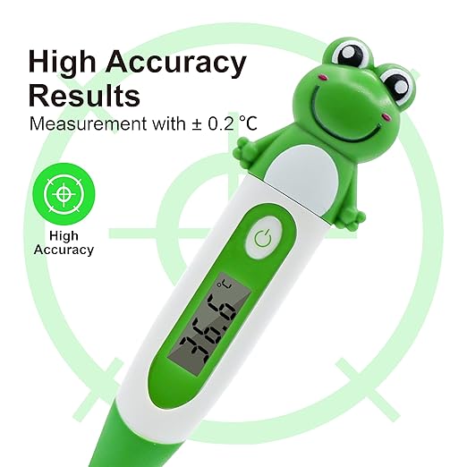 Digital Thermometer for Adults & Kids, Cartoon Design Oral Thermometer for Babies, Accurate Body Temperature Reading in 60 Seconds,with Fever Alert Sound Feature (1)