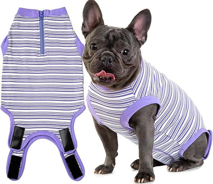 Recovery Suit for Dogs,Dog Cone Alternative Zipper Surgery Suit Female Spay,Soft Dog Surgery Suit for Anti Licking,Breathable Surgical Suit for Dogs Female Spay