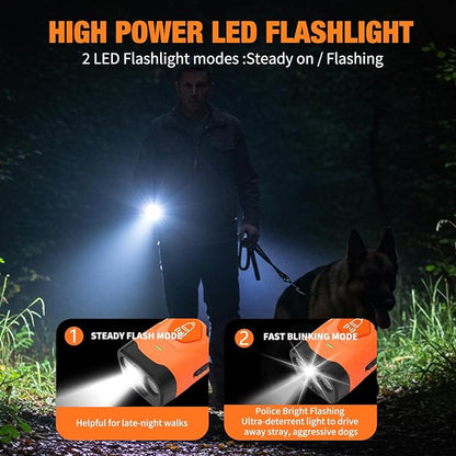 Dog Bark Deterrent Devices 3X Ultrasonic Anti Barking Device with 6 Training Modes 35FT Range Rechargeable & Humane Bark Control for Own or Neighbor’s Dog Indoor & Outdoor Use (Orange)
