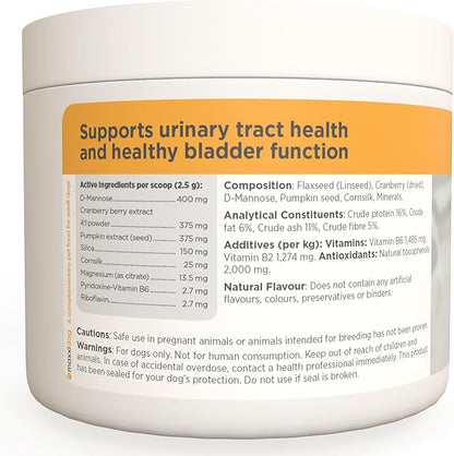maxxiUtract Urinary & Bladder Support for Dogs – Natural Powder Supplement for Urinary Tract Health, Bladder Comfort & Ongoing Urinary System Support – D-Mannose & Cranberry Formula - 5.3 oz
