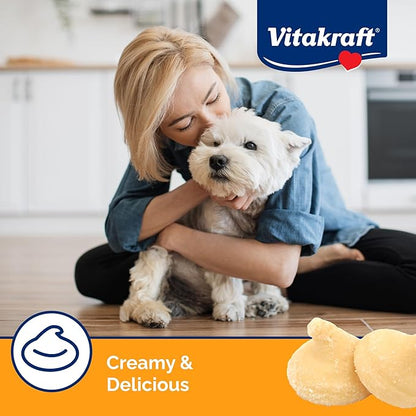 Vitakraft Drops Dog Treats - Peanut Flavor – Grain-Free Training Treats - Real Yogurt & Whey, Added Vitamins A, D3, E, B12, Riboflavin & Niacin – For All Dog Sizes & Ages – Resealable 8.8 oz Bag