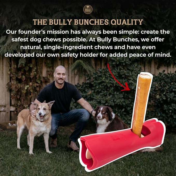 Bully Bunches All Natural 6" Standard Braided Bully Sticks - Odour Free, Rawhide Free, Chemical Free - Safe, Long Lasting Thick Beef Dog Chews - Fully Digestible Treat for Small and Medium Dogs, 5 Pk
