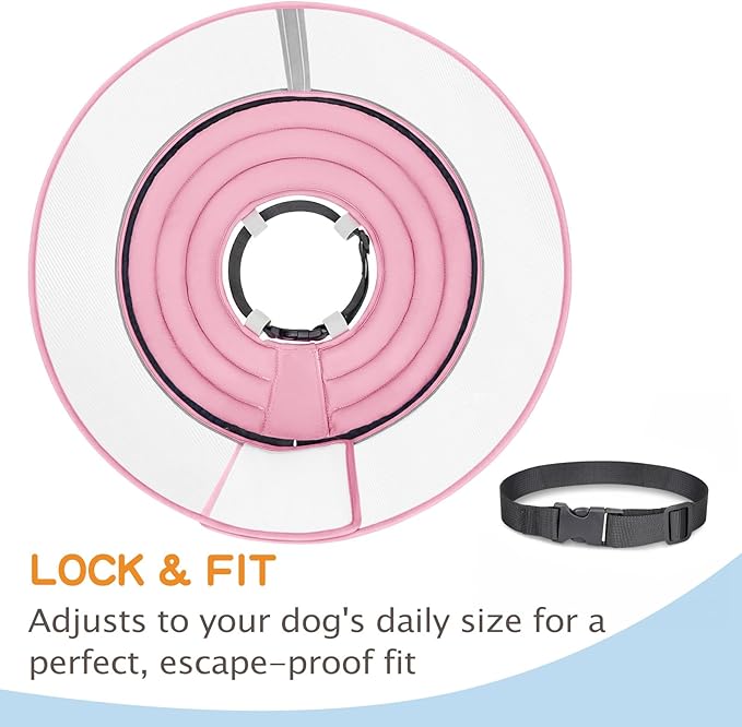Raised Dog Cone Collar Alternative After Surgery, Soft Dog Cone for Small Medium Large Breeds to Stop Licking, Pet Neck Donut Collar After Surgery