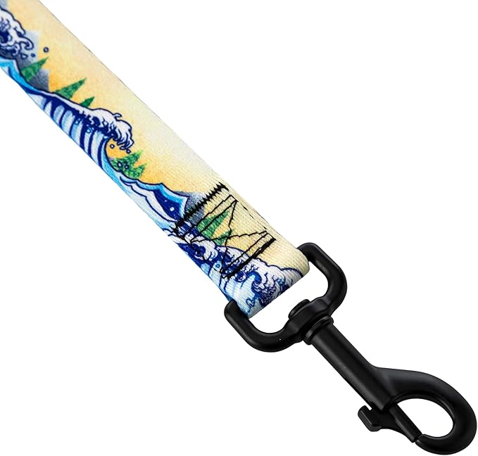 Wolfgang Heavy Duty Dog Leash, Pull-Tested for Walking & Training, MountainWave Print, Large