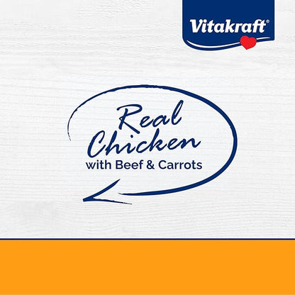 Vitakraft Meaty Morsels Dog Treat, Chicken Recipe with Beef & Carrots, Value-Pack, 4 Count