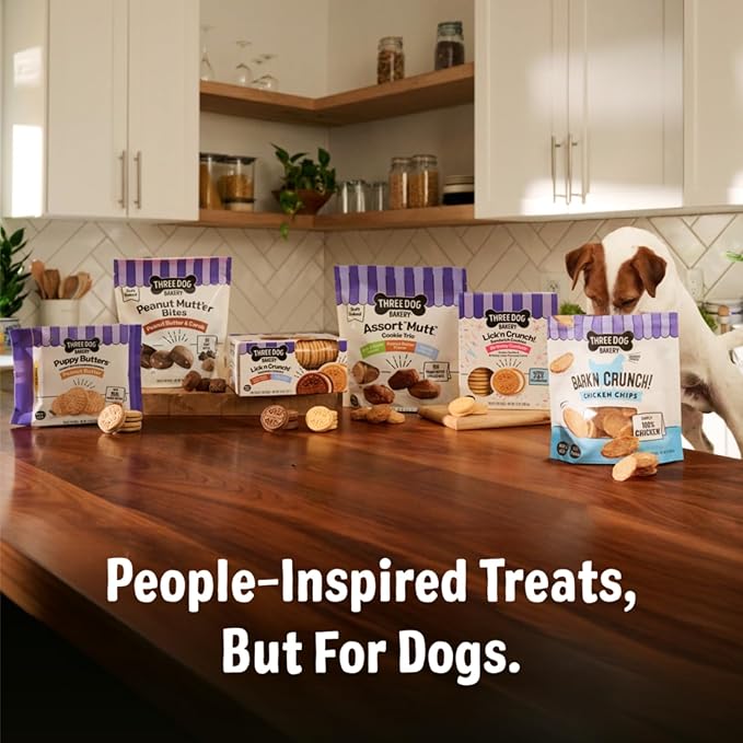 Three Dog Bakery Ultimate Celebration Cake Bites, Soft-Baked Dog Treats and Cookies with Real Ingredients, 12 oz