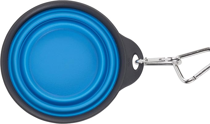Dexas Pets Collapsible Travel Cup, Large/2 Cup Capacity, Pro Blue