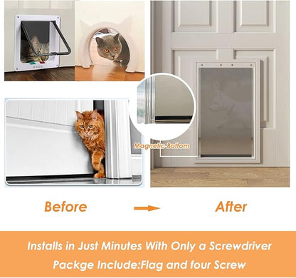 Dog Door Replacement Flaps with Screw, Medium Pet Door Replacement Flap Compatible with PetSafe Freedom PAC11-11038, Weather-Proof & No Warped for Medium Dogs, Cat Doggie Flaps,12 7/8'' × 8 1/8''