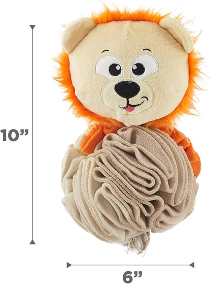Outward Hound by Nina Ottosson Stuff N' Snuffle Plush Snuffle Ball Dog Puzzle, Lion, Multicolored