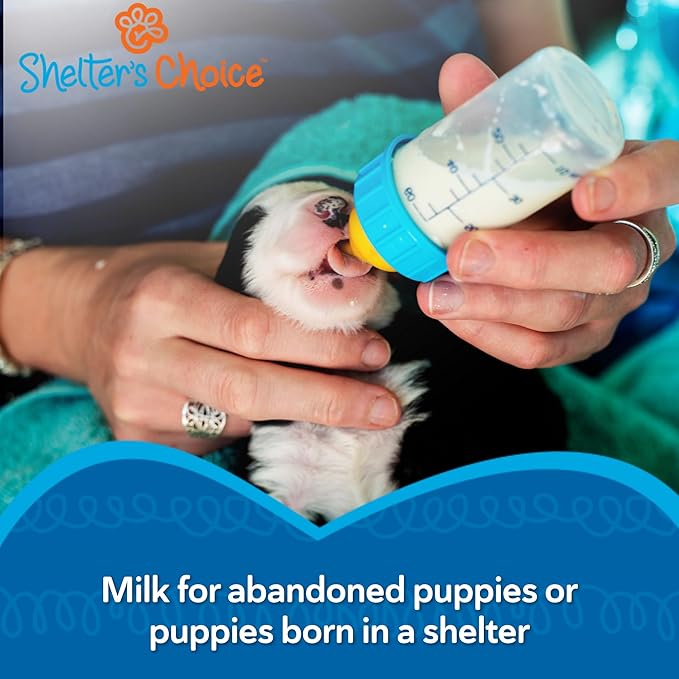 Shelter's Choice Puppy Milk Replacer, Milk for Abandoned Puppies or Puppies Born in Shelters, Provides Complete Nutrition, Supports Healthy GI Tract, and is Easy to Mix, 8 lb