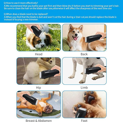 8 Pack Detachable Pet Dog Grooming Replacement Ceramic Blades Set Compatible with Andis Pet Clipper/Oster A5/Wahl KM10 Series Dog Clipper