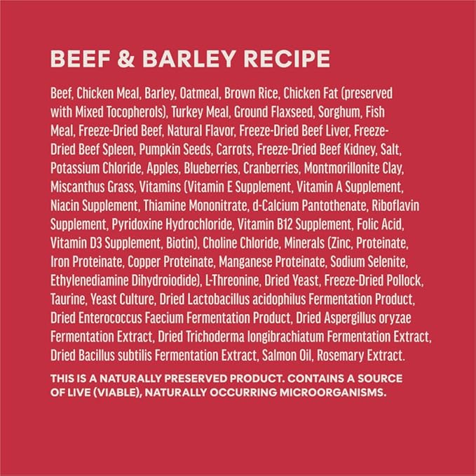 Instinct RawBoost, Natural Dry Dog Food with FreshDried Raw, Whole Grain Recipe - Real Beef & Barley, 20 lb. Bag