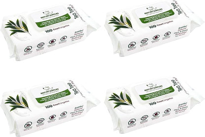 Best Pet Supplies 8" x 9" Large Dog Wipes - Cleaning and Deodorizing for Paws and Coat - Gentle Formula with Tea Tree Vitamin E for Puppies and Cats - 400 Count