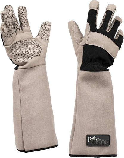 PetFusion Multipurpose Pet Grooming Gloves Great for Trips to Vet and Bathing, Puncture, Scratch & Water Resistant