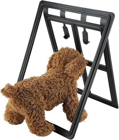 Acouto Screen Fit Pet Door Plastic Pet Dog Puppy Door Locking Safe Flap Screen Window Gate Doors, & Ramps (XL Font)