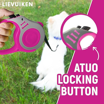 Retractable Dog Leash Automatic Telescopic Tractor Dog Tape, Pet Tape 10/16 FT Durable and Convenient, with Non-Slip Handle, Suitable for Small and Medium-Sized Dogs
