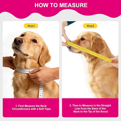 Sponge Core Dog Cat Cone Collar for After Surgery Recovery, Inflatable Dog Cone Alternative, Lainergie Dogs Donut Collar Adjustable with 2PCS Cover for Large Medium Small Dogs Cats (Grey+Pink, L)
