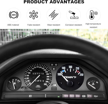 2" 52mm Water Temp Gauge, 100-250℉ Temperature Meter with LED Backlight & Sensor, Universal DC12V Water Temp Thermometer for Truck SUV RV Marine Boat, Car Accessories