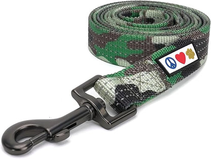 Pawtitas Camo Green Dog Leash 6 ft XS/S Reflective Durable Lightweight Dog Lead for Small Dogs and Puppies