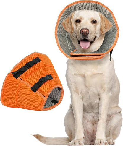 Dog Cone for Large Dogs After Surgery, Adjustable Soft Recovery Cone Collar for Dogs to Stop Licking, Professional Elizabethan Collar for Pet, Recovery Cones for Wound Healing & Hot Spots