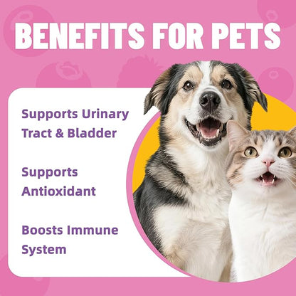 Just Try Berries Powder Dog Cranberry Supplement Urinary Tract for Dogs UTI Cat UTI Remedy Cat Supplements - 7 OZ