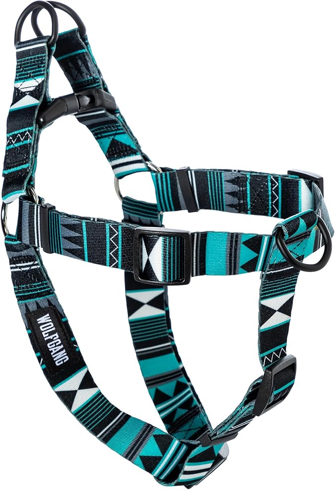 Wolfgang Heavy Duty Adjustable Dog Harness, Pull-Tested for Walking & Training, WesternSky Print, Large