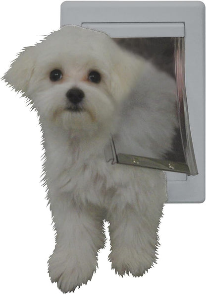 Ideal Pet Products Designer Series Plastic Pet Door with Telescoping Frame, Small, 5"" x 7" Flap Size