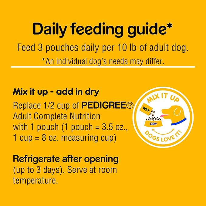 Pedigree Choice Cuts in Gravy Wet Dog Food, Adult Soft Wet Dog Food, Variety Pack, 3.5 oz. Pouches, 18 Count
