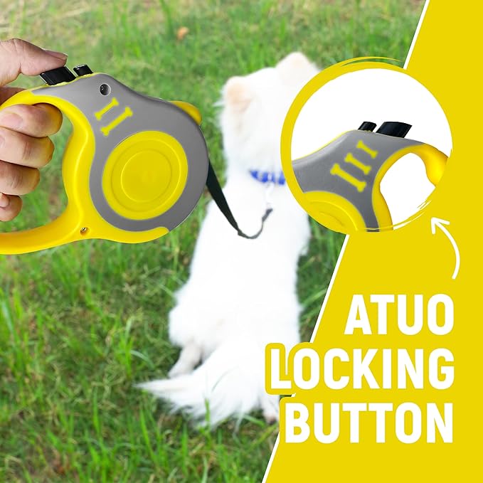 Retractable Dog Leash Automatic Telescopic Tractor Dog Tape, Pet Tape 10/16 FT Durable and Convenient, with Non-Slip Handle, Suitable for Small and Medium-Sized Dogs
