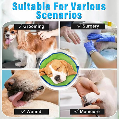 Soft Dog Cone Recovery Collars & Cones After Surgery for Small,Medium Large Dogs,Adjustable Breathable Dog Cone Collar,Protect Pets from Licking Wounds,Soft and Comfortable, Reduce Anxiety (Blue, XL)