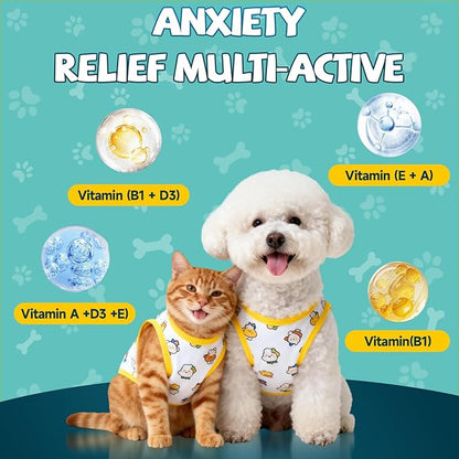 2Pack Calming Drops for Dogs & Cats - Cat Calming Treats for Anxiety Relief , Relaxation, Sleep Aid with Schisandra Taurine , Separation, Soothing Calming Care for Indoor Pet -Roast Chicken Flavor