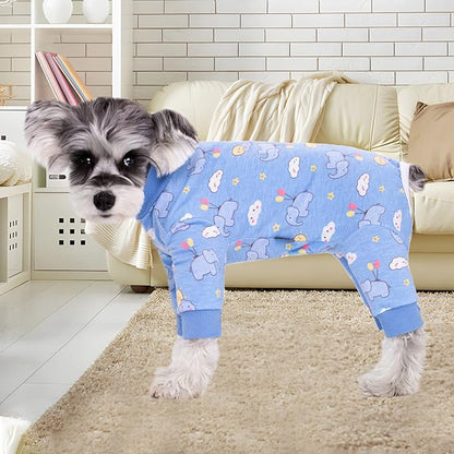 Dog Surgery Recovery Suit, Dog Onesie for Surgery Female Male Dogs, Dogs Pajamas Long Sleeve, Small Dogs Onesie, Abdominal Wound Bandages Surgical Suit, Cat Recovery Suit for Shedding Skin Disease