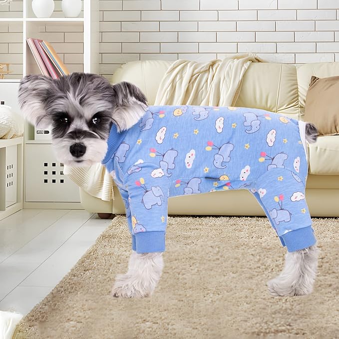 Dog Surgery Recovery Suit, Dog Onesie for Surgery Female Male Dogs, Dogs Pajamas Long Sleeve, Small Dogs Onesie, Abdominal Wound Bandages Surgical Suit, Cat Recovery Suit for Shedding Skin Disease