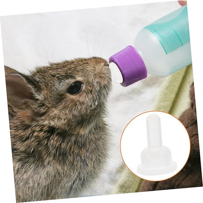 ibasenice 40Pcs Safe Silicone Pet Feeder Nipples Replacement Pacifiers for Kittens Puppies Rabbits and Animals Healthy Feeding Supplies for Pet Milk Bottles