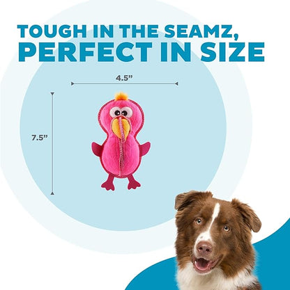 Outward Hound Xtreme Seamz Flamingo Squeaky Durable Dog Toy