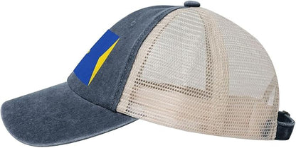 Classic Wormer vlag Denim mesh Cap Truck Driver Baseball hat Breathable Adjustable dad caps Black