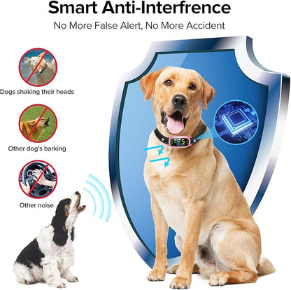 FAFAFROG Dog Bark Collar for Large Medium Small Dogs, Rechargeable Smart Bark Collar, Anti Barking Training Collar with 5 Adjustable Sensitivity Beep Vibration (Pink)