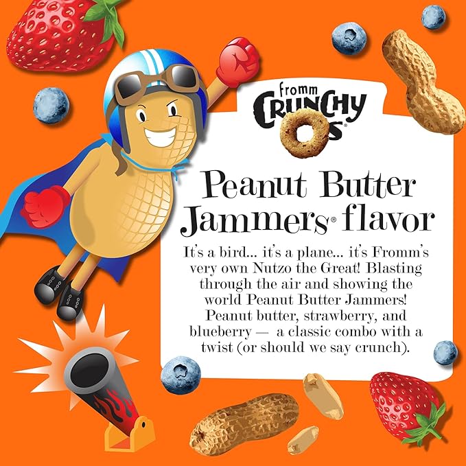 Fromm Crunchy Os Peanut Butter Jammers Dog Treats - Premium Crunchy Dog Treats - Peanut Butter Recipe - 26 oz